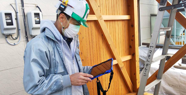 現場でもタブレットで情報共有